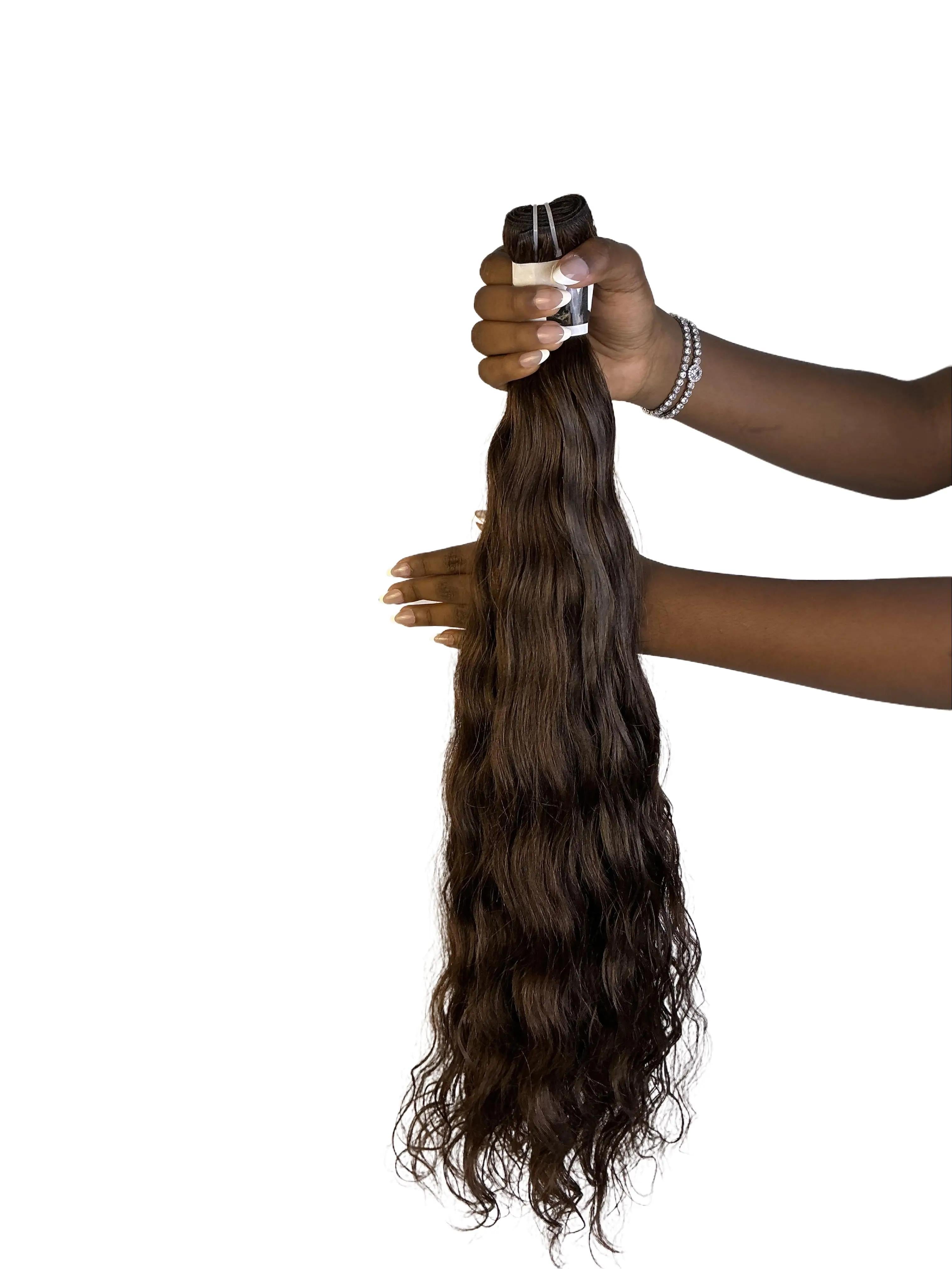 Natural Wave Human Hair Extensions 100% Human Hair Double Wefted 26''